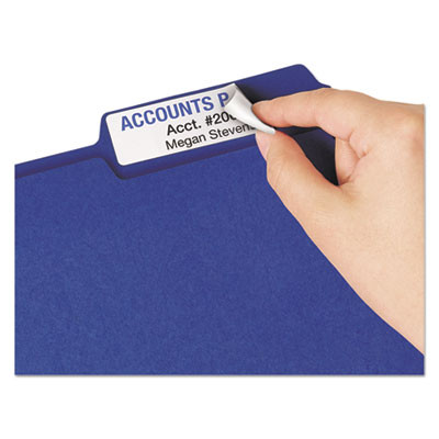 Removable File Folder Labels With Sure Feed Technology, 0.94 X 3.44, White, 18/Sheet, 25 Sheets/Pack