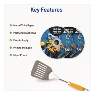 Inkjet Cd Labels, Matte White, 40/Pack