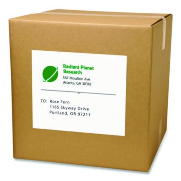 White Shipping Labels-Bulk Packs, Inkjet/Laser Printers, 8.5 X 11, White, 250/Box