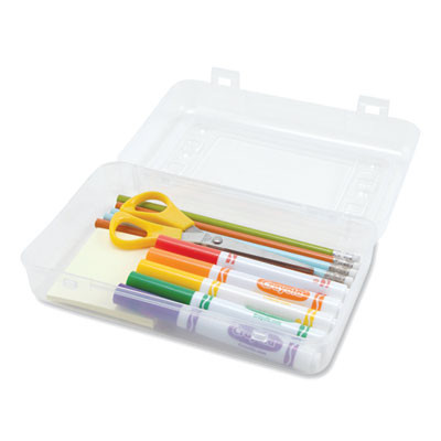 Clear Pencil Box, 8.5" x 5.25" x 2.5", Clear