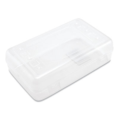 Clear Pencil Box, 8.5" x 5.25" x 2.5", Clear
