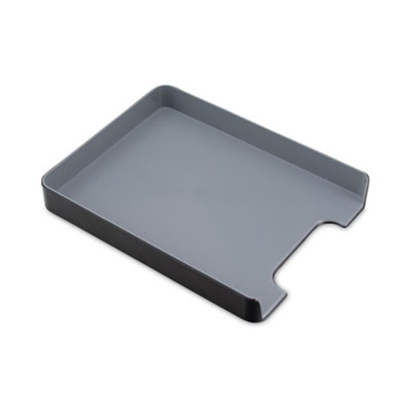 Fusion Letter Tray, 1 Section, Letter Size Files, 9.75" x 12.5" x 1.75", Black