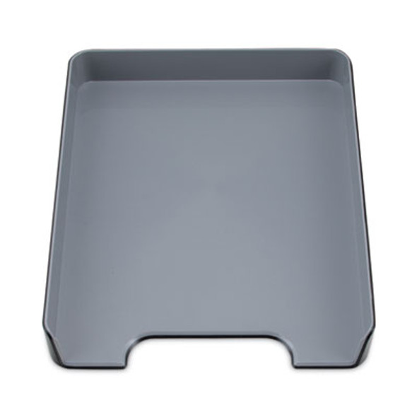 Fusion Letter Tray, 1 Section, Letter Size Files, 9.75" x 12.5" x 1.75", Black