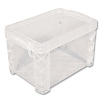 Super Stacker Storage Boxes, Holds 500 4 X 6 Cards, 7.25 X 5 X 4.75, Plastic, Clear