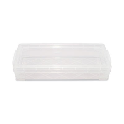 Super Stacker Pencil Box, 8.25" x 3.75" x 1.5", Clear