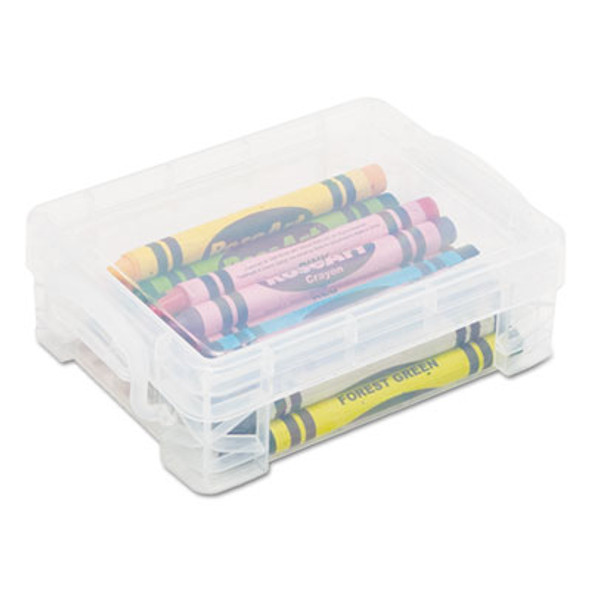 Super Stacker Crayon Box, 4.75" x 3.5" x 1.6", Clear