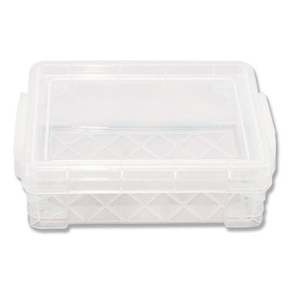 Super Stacker Crayon Box, 4.75" x 3.5" x 1.6", Clear
