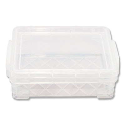 Super Stacker Crayon Box, 4.75" x 3.5" x 1.6", Clear