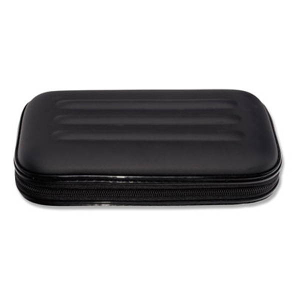Large Soft-Sided Pencil Case, 8.75" x 5.25" x 2", Black