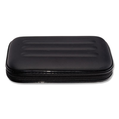Large Soft-Sided Pencil Case, 8.75" x 5.25" x 2", Black