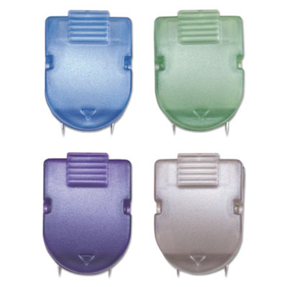 Wall Clips For Fabric Panels, 40 Sheet Capacity, Assorted Metallic Colors, 20/Box