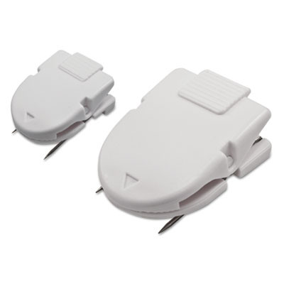 Wall Clips For Fabric Panels, 60 Sheet Capacity, White, 10/Box
