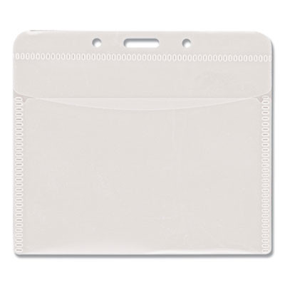 Pvc-Free Badge Holders, Horizontal, Clear 4.5" x 4" Holder, 4.13" x 3.25" Insert, 50/Pack