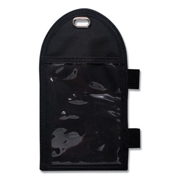 Badge Holder With Pen Loop, Vertical, Black 3.25" x 6" Holder, 2.75" x 3.5" Insert, 12/Box