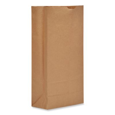 Grocery Paper Bags, 25# Size, Heavy-Duty, 50# Basis Weight, 8.25" x 5.38" x 18", Kraft, 500/Bundle