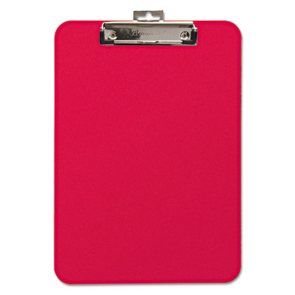 Unbreakable Recycled Clipboard, 0.25" Clip Capacity, Holds 8.5 x 11 Sheets, Red