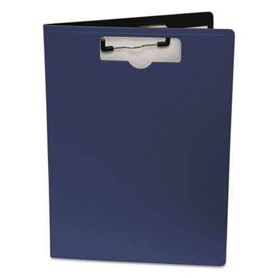 Portfolio Clipboard With Low-Profile Clip, Portrait Orientation, 0.5" Clip Capacity, Holds 8.5 x 11 Sheets, Blue