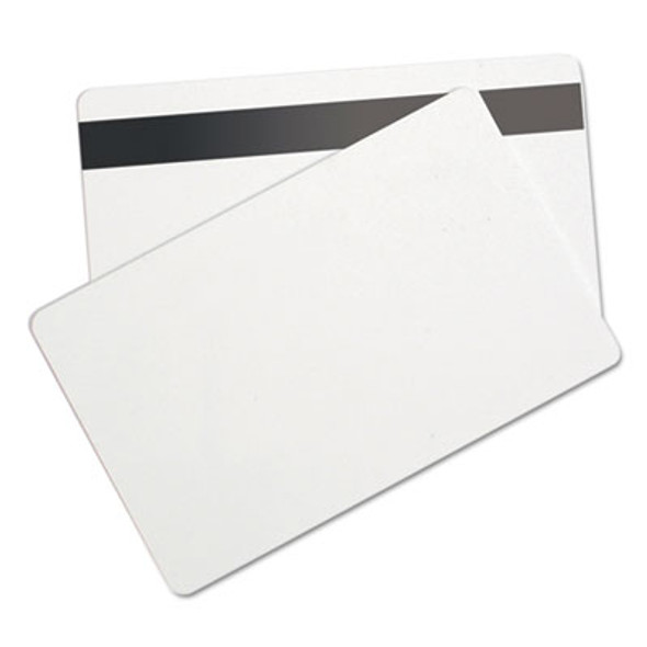 Sicurix Blank Id Card With Magnetic Strip, 2 1/8 X 3 3/8, White, 100/Pack