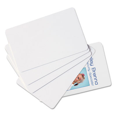 Sicurix Blank Id Card, 2 1/8 X 3 3/8, White, 100/Pack