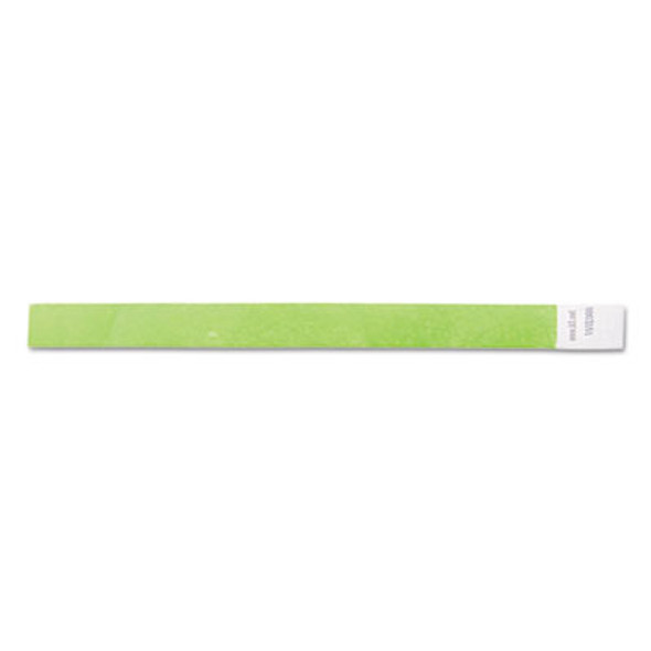 Security Wristbands, Sequentially Numbered, 10" x 0.75", Green, 100/Pack