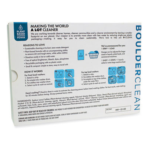 Laundry Detergent Sheets, Free And Clear, 40/Pack
