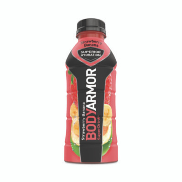 Superdrink Sports Drink, Strawberry Banana, 16 Oz Bottle, 12/Pack