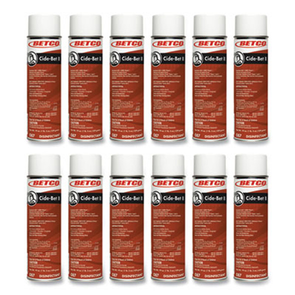 Cide-Bet Ii Aerosol Disinfectant Spray, Floral Scent, 19 Oz Aerosol Spray, 12/Carton