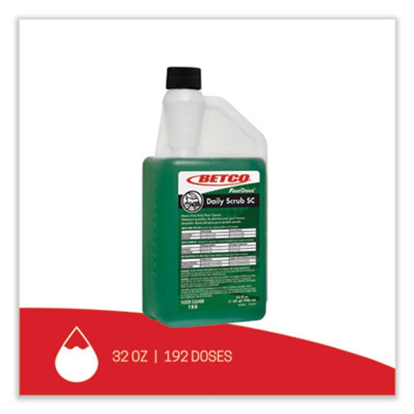 Daily Scrub Sc Floor Cleaner, Characteristic Scent, 32 Oz Bottle, 6/Carton