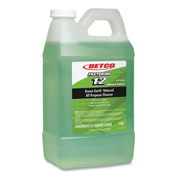 Green Earth Fastdraw Natural All Purpose Cleaner, Clean Scent, 2 L Bottle, 4/Carton