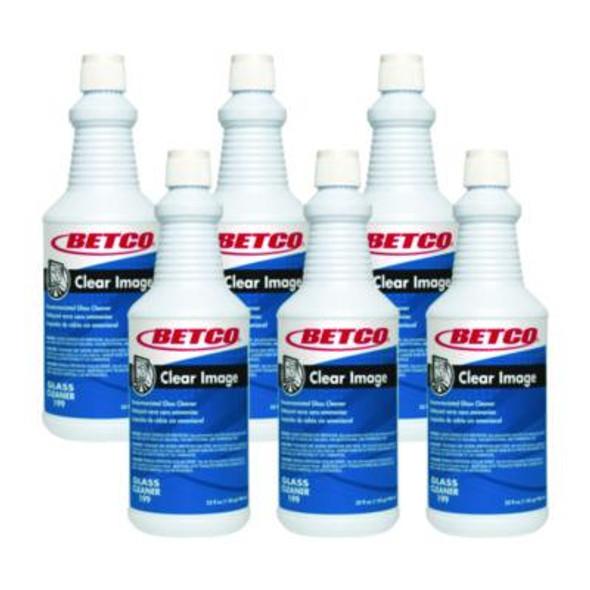 Clear Image Glass And Surface Cleaner, Rain Fresh Scent, 32 Oz Bottle, 6/Carton