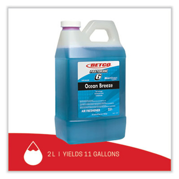 Bestscent Ocean Breeze Fastdraw Deodorizer, Ocean Breeze Scent, 67.6 Oz Fastdraw Bottle, 4/Carton