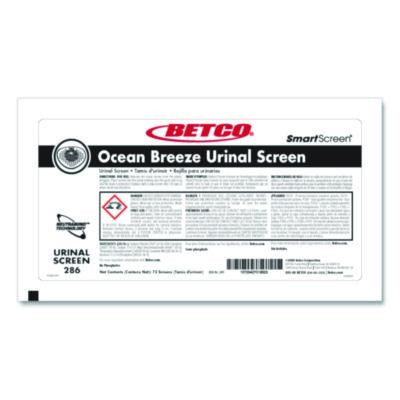 Smartscreen Urinal Screen, Ocean Breeze Scent, Blue, 1 Lb, 72/Carton