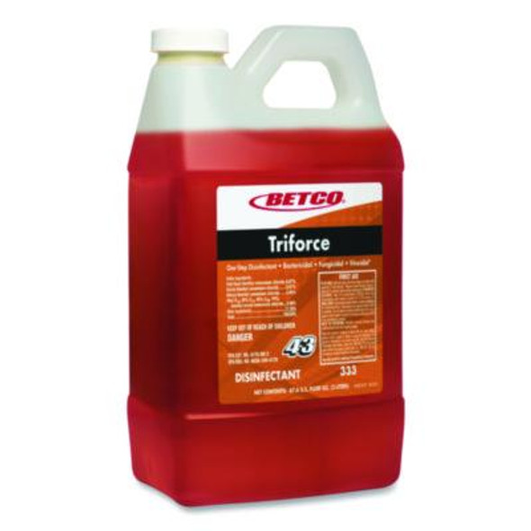 Triforce Fastdraw Disinfectant, Fresh Scent, 2 L Bottle, 4/Carton