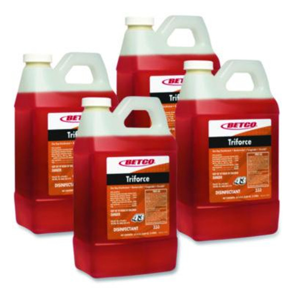 Triforce Fastdraw Disinfectant, Fresh Scent, 2 L Bottle, 4/Carton