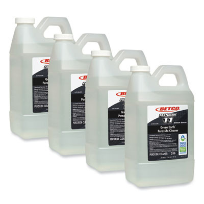 Green Earth Fastdraw Peroxide Cleaner, Fresh Mint Scent, 2 L Bottle, 4/Carton
