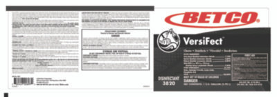 Versifect Cleaner Disinfectant, Fresh Scent, 1 Gal Bottle, 4/Carton