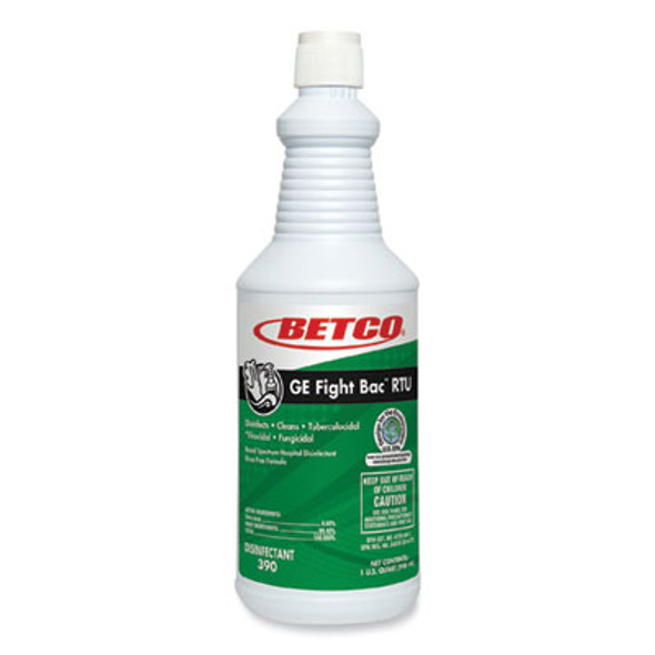 Ge Fight Bac Rtu Disinfectant, Fresh Scent, 32Oz Bottle, 12/Carton