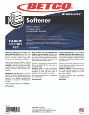 Symplicity Fabric Softener, Springtime Fresh Scent, 15 Gal Drum