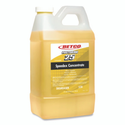 Speedex Fastdraw 25 Concentrate Heavy-Duty Degreaser, Lemon Scent, 67.6 Oz Bottle, 4/Carton
