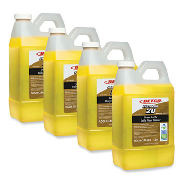 Green Earth Daily Fastdraw Floor Cleaner, 2 L Bottle, Unscented, 4/Carton