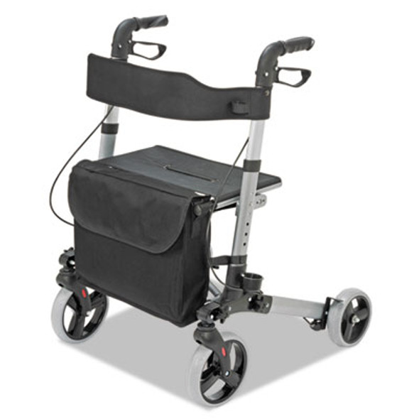 Gateway Aluminum Rollator, Adjusts 31" To 36", 300 Lb Capacity, Titanium