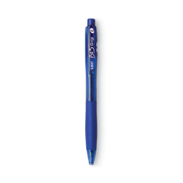 Bu3 Ballpoint Pen, Retractable, Bold 1 Mm, Blue Ink, Translucent Blue/Blue Barrel, Dozen