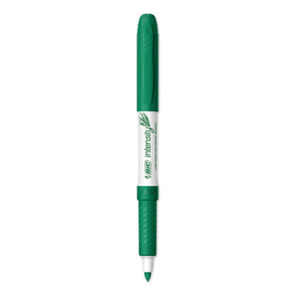 Intensity Low Odor Fine Point Dry Erase Marker, Fine Bullet Tip, Green, Dozen