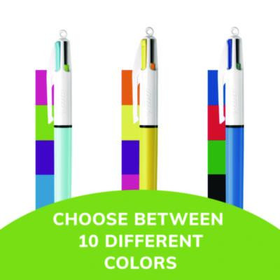 4-Color Multi-Color Ballpoint Pen, Retractable, Medium 1 Mm, Assorted Ink And Barrel Colors, 3/Pack