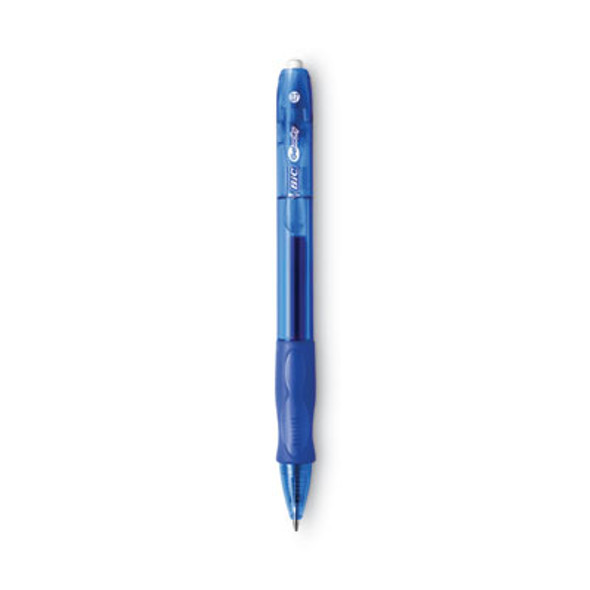 Gel-Ocity Gel Pen, Retractable, Medium 0.7 Mm, Blue Ink, Translucent Blue Barrel, Dozen