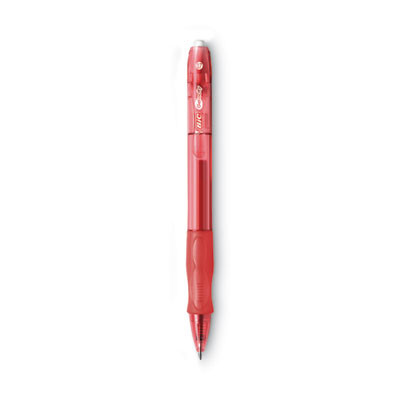 Gel-Ocity Gel Pen, Retractable, Medium 0.7 Mm, Red Ink, Translucent Red Barrel, Dozen