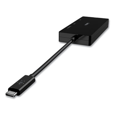 Usb-C Video Adapter, Displayport/Dvi/Hdmi/Usb-C/Vga, 4.33" Black
