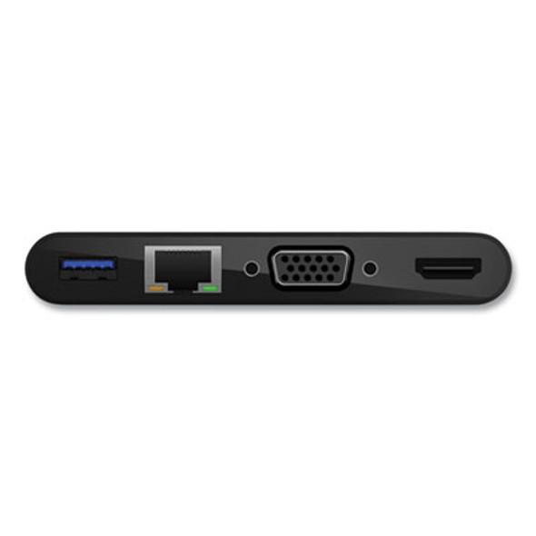 Usb-C Multimedia + Charge Adapter, 4K Hdmi/Usb-A/Usb-C/Vga, 4.9 Ft, Black