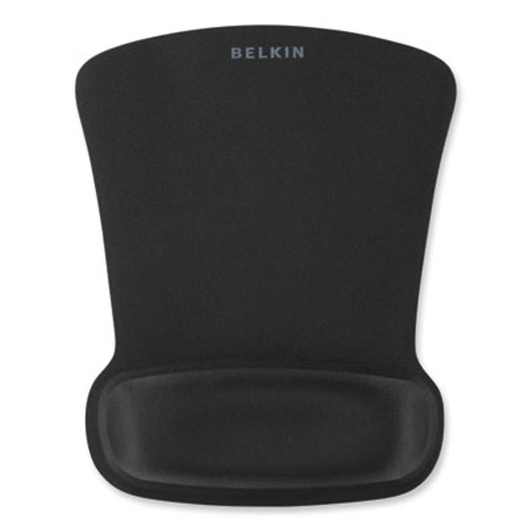 Waverest Gel Mouse Pad With Wrist Rest, 9.3 x 11.9, Black