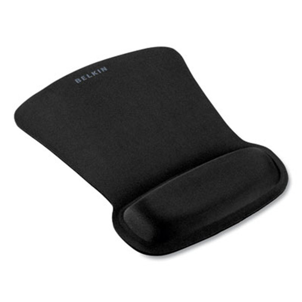 Waverest Gel Mouse Pad With Wrist Rest, 9.3 x 11.9, Black